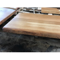 Leimholzplatte, Waschtischplatte, Tischplatte, Eiche, Baumkante 60x50x4,5 cm 